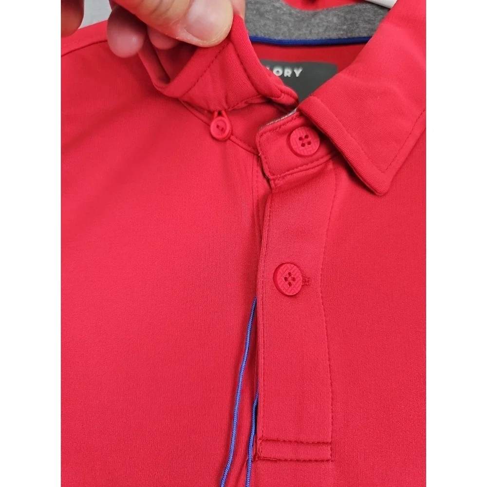 NEW Twillory Polo Shirt Men's XL Red Polyester Athleisure Short Sleeve NWT